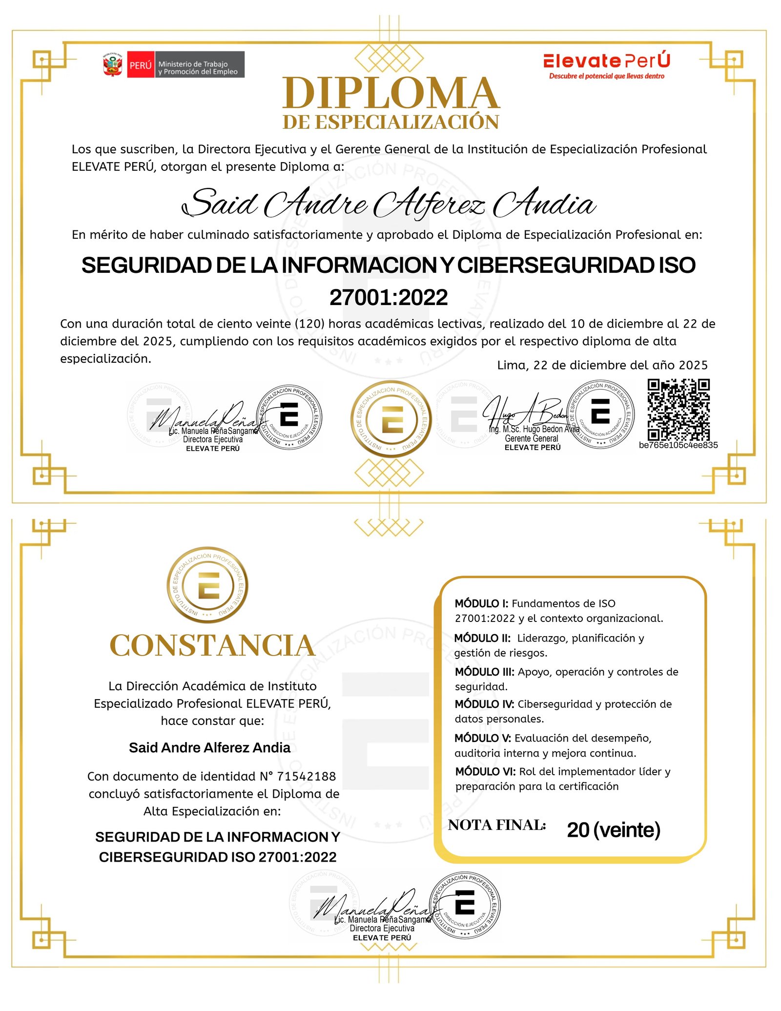 SEGURIDAD DE LA INFORMACION Y CIBERSEGURIDAD ISO 27001:2022