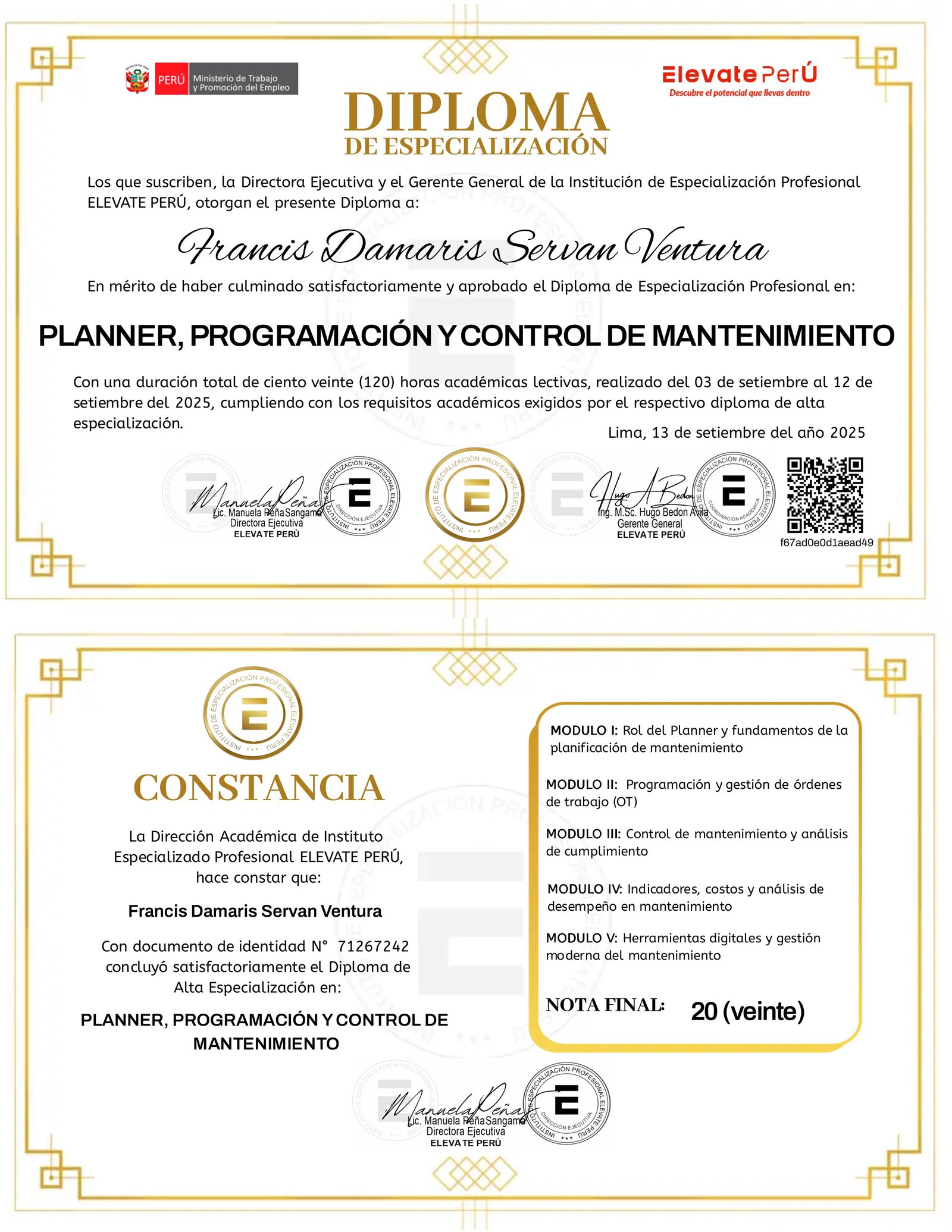 PLANNER, PROGRAMACIÓN Y CONTROL DE MANTENIMIENTO